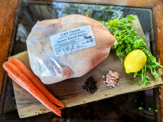 Pastured-Raised Whole Chicken (soy-free/non-gmo) - BACK IN STOCK Sept 2023 - Email us at csfarmsllc@gmail.com to get on our waitlist